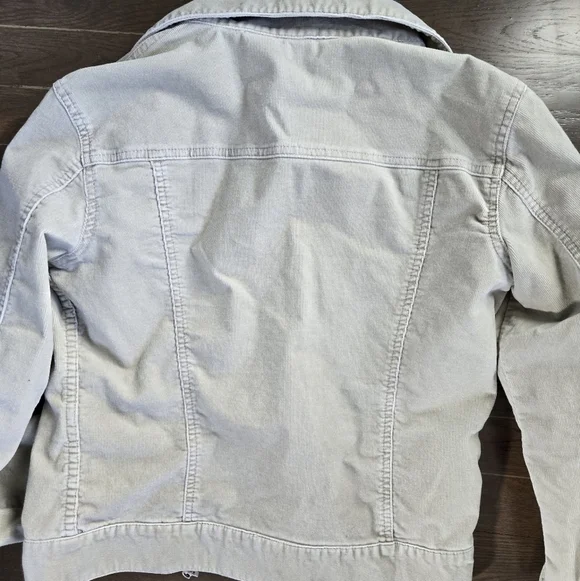 VTG Nautica corduroy 90s y2k zip up jacket beige women sz M - Picture 7 of 10